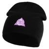 Magical Eye Embroidered 8" Acrylic Short Beanie - Black OSFM