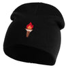 Dungeon Torch Embroidered 8" Knitted Short Beanie - Black OSFM