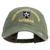 U.S. Army 2nd Infantry Division Embroidered Washed Solid Pigment Dyed Cotton Twill Brass Buckle Cap - Olive OSFM