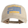 US Air Force Veteran Flag Embroidered Solid Cotton Twill Low Profile Strap Cap - Khaki OSFM