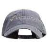 Grampy Fishing Embroidered Big Size Washed Pigment Dyed Cap - Grey XL-3XL