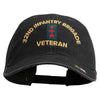 U.S. Army 32nd Infantry Brigade Embroidered Washed Solid Pigment Dyed Cotton Twill Brass Buckle Cap - Black OSFM