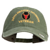 U.S. Army 34th Infantry Division Embroidered Washed Solid Pigment Dyed Cotton Twill Brass Buckle Cap - Olive OSFM