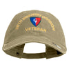 U.S. Army 38th Infantry Division Embroidered Washed Solid Pigment Dyed Cotton Twill Brass Buckle Cap - Khaki OSFM