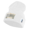 U.S. Navy Retired Embroidered 12 inch Cuffed Knit YP Long Beanie - White OSFM