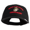 Once A Marine Always a Marine Embroidered 6 Panel Unstructured Cotton Twill Cap Made in USA - Black OSFM