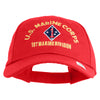 U.S. Marine Corps 1st Marine Division Embroidered 6 Panel Unstructured Cotton Twill Cap Made in USA - Red OSFM