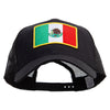 Mexico Flag Patched Big Size Solid Cotton Twill High Profile Mesh Pro Style - Black XL-3XL