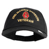 2nd Marine Division Veteran Embroidered 6 Panel Unstructured Cotton Twill Cap Made in USA - Black OSFM