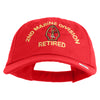 2nd Marine Division Retired Embroidered 6 Panel Unstructured Cotton Twill Cap Made in USA - Red OSFM