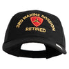 3rd Marine Division Retired Embroidered 6 Panel Unstructured Cotton Twill Cap Made in USA - Black OSFM