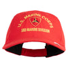 U.S. Marine Corps 3rd Marine Division Embroidered 6 Panel Unstructured Cotton Twill Cap Made in USA - Red OSFM
