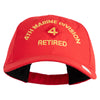 4th Marine Division Retired Embroidered 6 Panel Unstructured Cotton Twill Cap Made in USA - Red OSFM