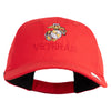 Marine Veteran Embroidered 6 Panel Unstructured Cotton Twill Cap Made in USA - Red OSFM