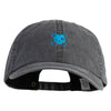 Cyberpunk Skull Embroidered Big Size Washed Pigment Dyed Cap - Black XL-3XL