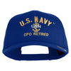 US Navy CPO Retired Military Embroidered Solid Cotton Twill Pro Style Cap - Royal OSFM