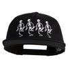The Skeleton Dance 1929 Embroidered 5 Panel Cotton High Profile Flat Bill Unstructured Cap - Black OSFM
