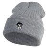 Cesare Head The Cabinet of Dr  Caligari 1920 Logo Embroidered Heavy Ribbed Cuff Beanie - Grey OSFM