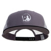 Playing Baseball Logo Embroidered Big Size Premium Flat Bill Trucker Cap - Black-Charcoal XL-3XL
