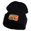 Welcome to Area 51 Logo Embroidered 12 Inch Solid Long Beanie Made in USA - Black OSFM