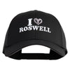 I Heart Roswell Embroidered 6 Panel Low Profile Structured Baseball Cap - Black OSFM