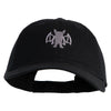 Simple Batsquatch Logo Embroidered 6 Panel Washed Low Profile Dad Hat - Black OSFM