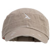 Windsurfing Embroidered Enzyme Frayed Solid Army Caps - Khaki OSFM
