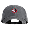 Anti Ghost Sign Embroidered Big Size Washed Pigment Dyed Cap - Black XL-3XL