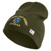 U.S. Army 278th Armored Cavalry Regiment Symbol Embroidered 8 Inch Solid Knit Short Beanie Made in USA - Olive OSFM