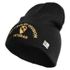 U.S. Army 1st Cavalry Division Symbol Embroidered 8 Inch Solid Knit Short Beanie Made in USA - Black OSFM