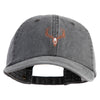 Wendigo Skull Embroidered Pigment Dyed Wash Caps - Grey OSFM
