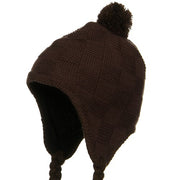 Solid Checker Design Knit Hat