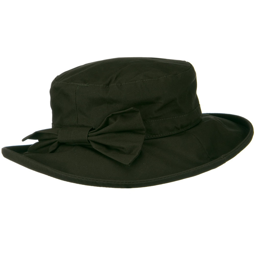 Waxed Cotton Canvas Ladies Wide Brim Bucket Hat