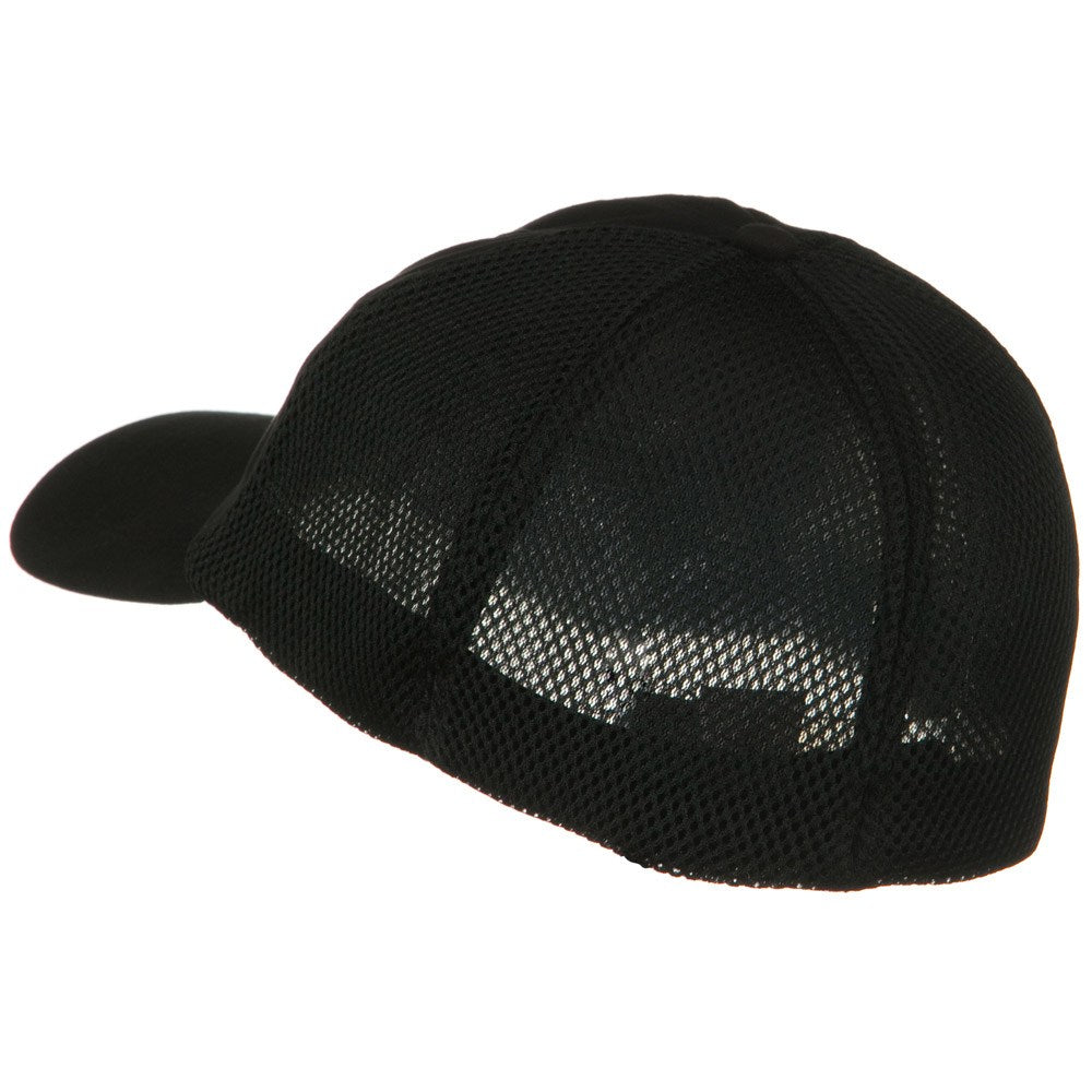 Flexfit Fitted Mesh Big Trucker Hat in Black | Lamood Big Hats
