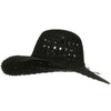 Toyo 5 Inch Flat Brim Fancy Crochet Hat