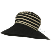 UPF 50+ 4 Inch Ribbon Stripe Crown Hat