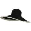 Ribbon 8 Inch Wide Brim Edge Self Tie Hat