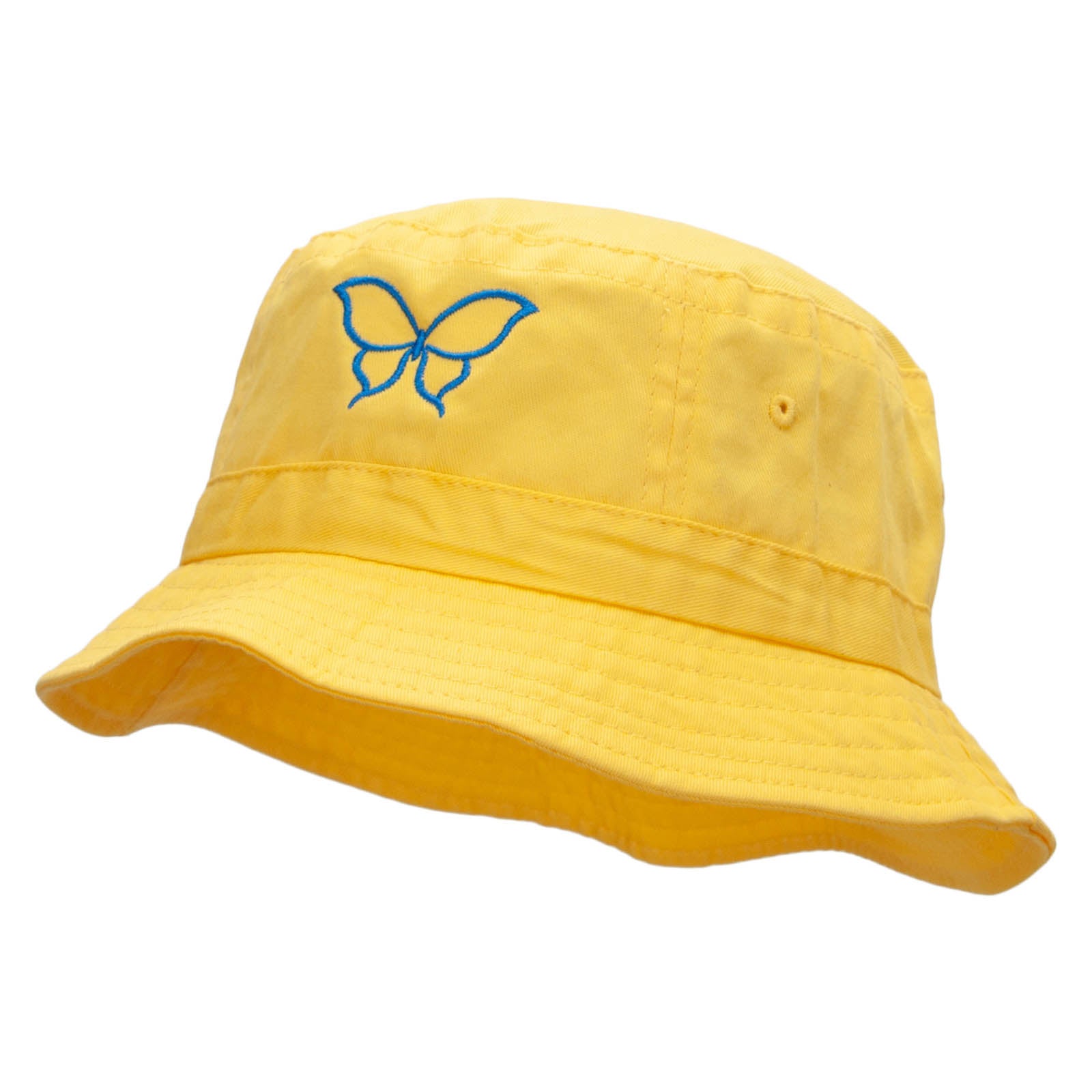 Butterfly Outline Embroidered Bucket Hat