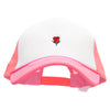 Mini Rose Symbol Neon Polyester Foam Front Big Size Mesh Cap - Neon-Pink XL-3XL