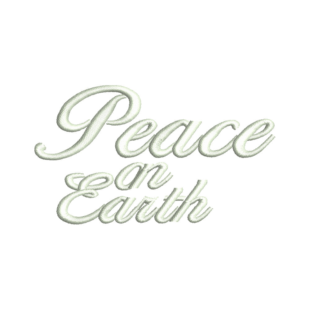 Peace on Earth Calligraphy | Celebrations Digitized Embroidery Design ...
