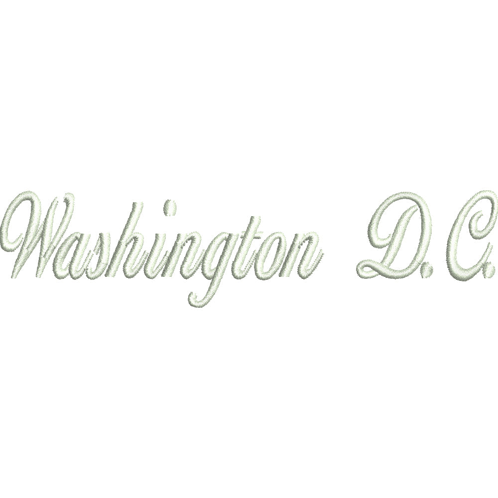 Washington DC City/State Digitized Embroidery Design e4Hats