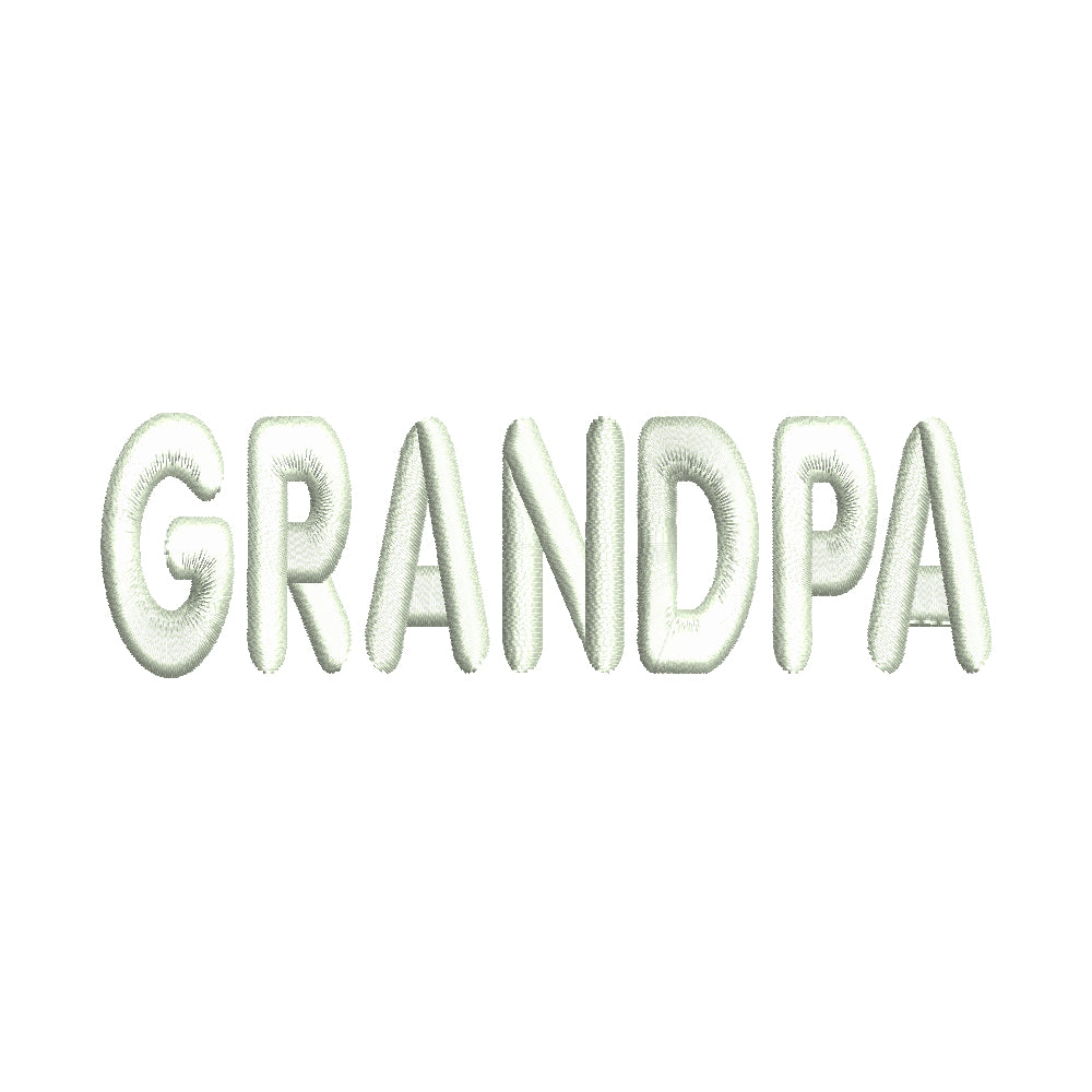 Grandpa Word Word Digitized Embroidery Design e4Hats