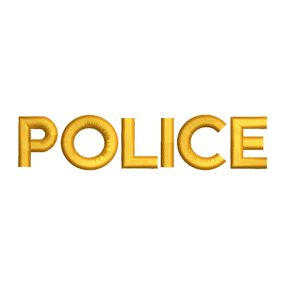 Police Letter | Enforcement Digitized Embroidery Design | e4Hats ...