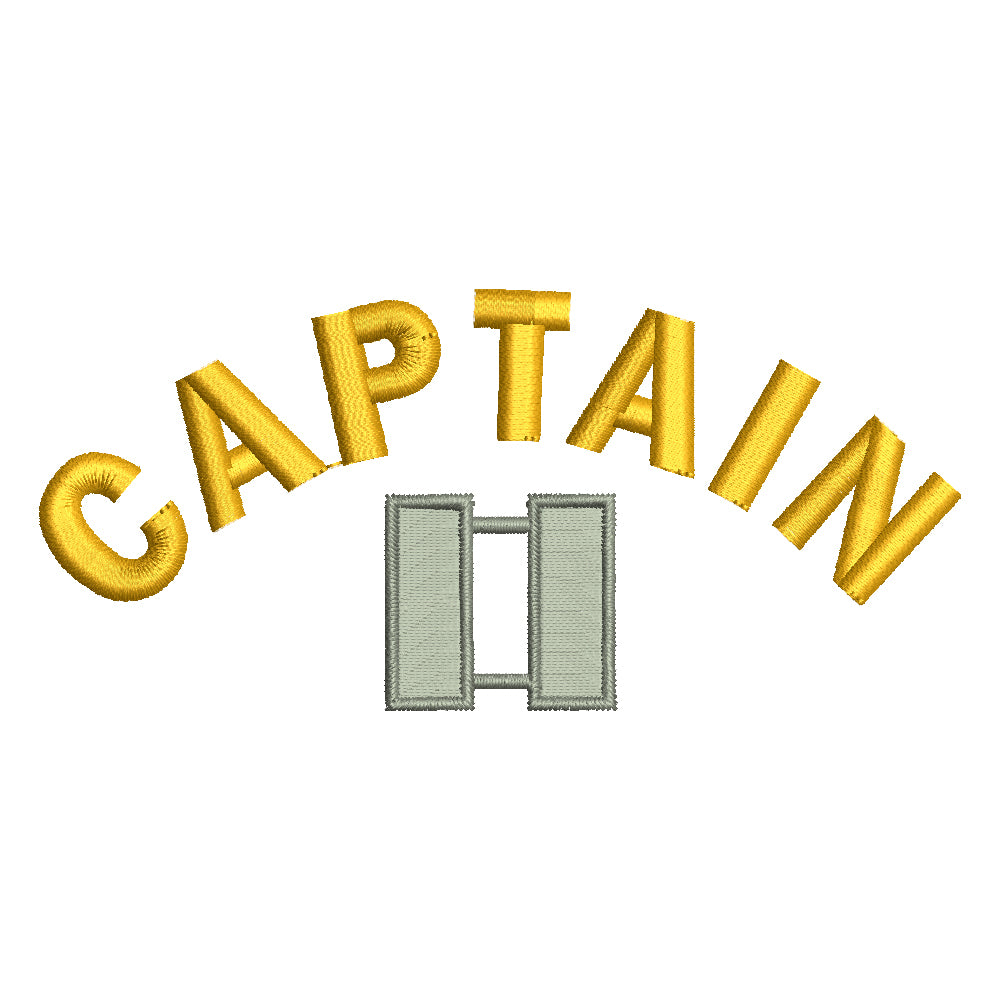 Captain Rank Symbol | Captain Digitized Embroidery Design | e4Hats ...