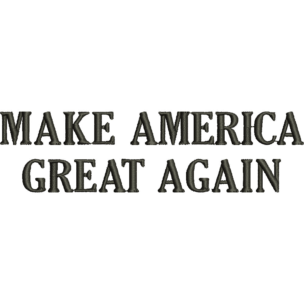 Make America Great Again Letters Patriot Digitized Embroidery Design Make america great again letters patriot digitized embroidery design