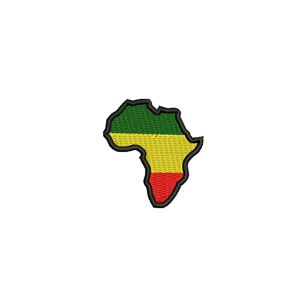 African Rasta Map Rasta Africa Map | Foreign Country Digitized Embroidery Design | e4Hats ...