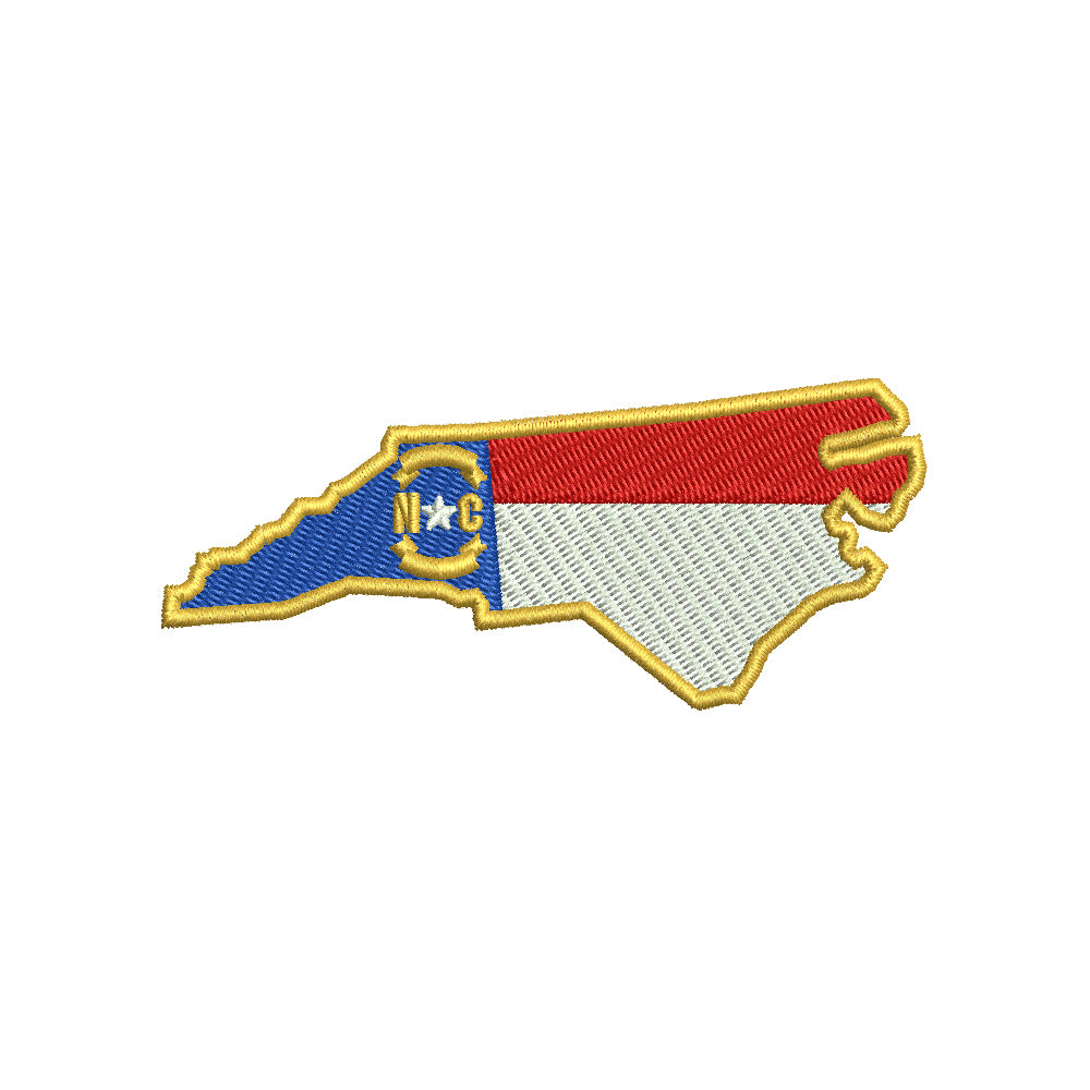 North Carolina State Flag Map City State Digitized Embroidery Design north-carolina-state-flag-map-city-state-digitized-embroidery-design