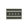 Silver Chicago Flag