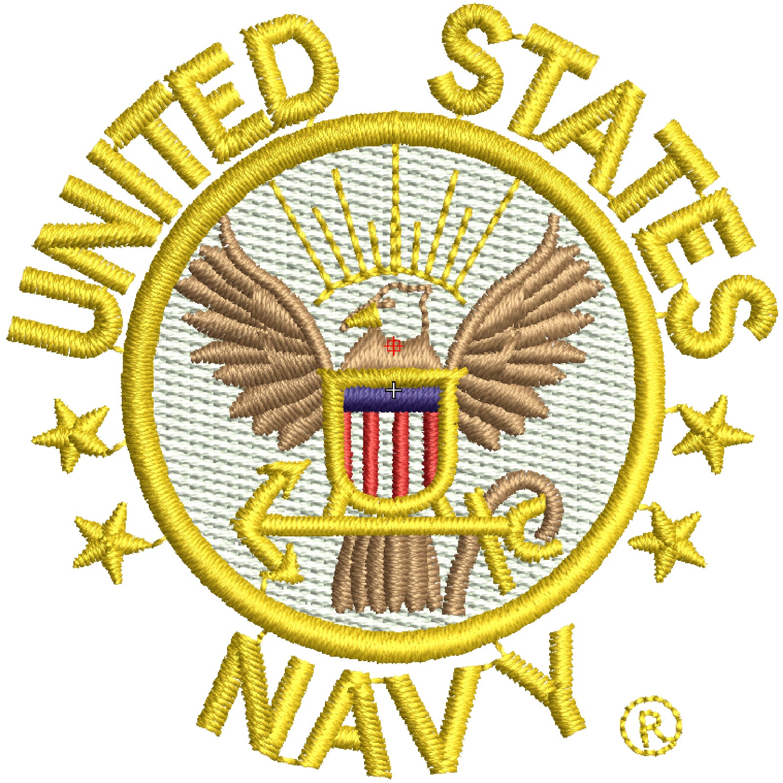 Licensed US Navy Circle Emblem | Navy Digitized Embroidery Design ...