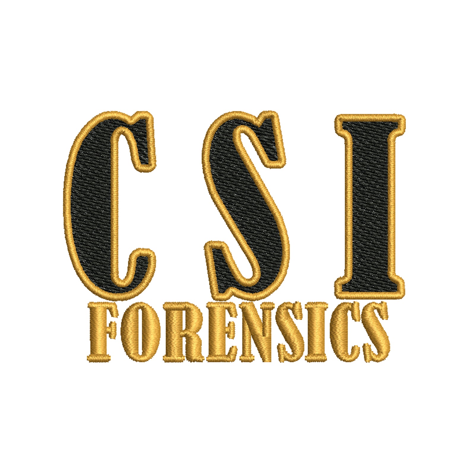 CSI Forensic Logo | Enforcement Digitized Embroidery Design | e4Hats ...